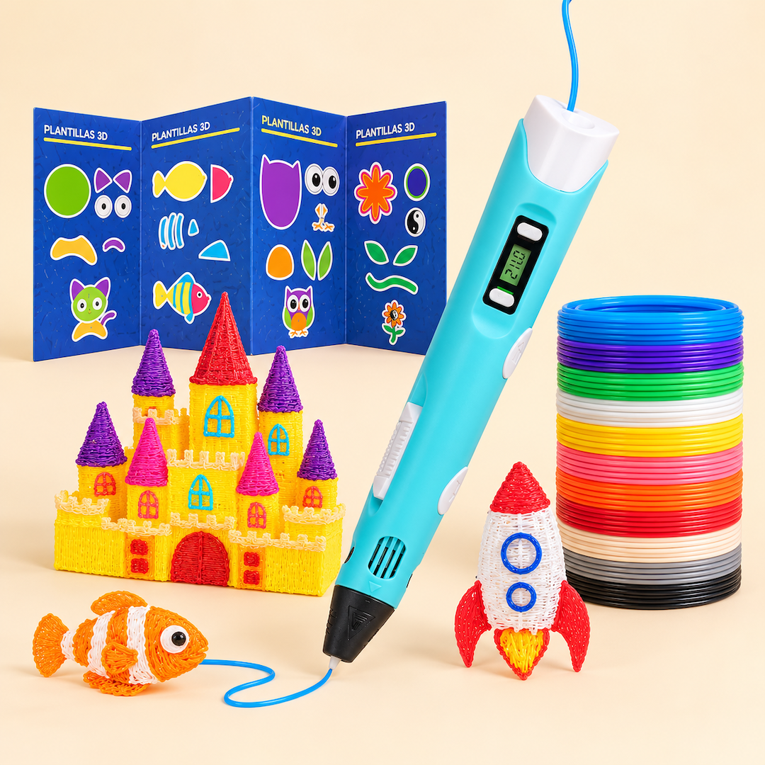 Lápiz 3D Creativo para Niños + Regalo de 10 Filamentos de Colores